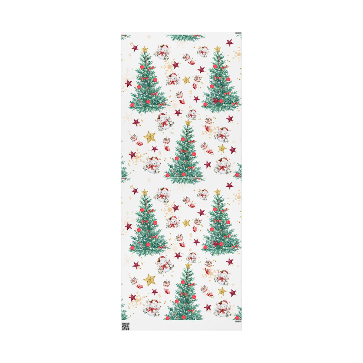 Snowmen & Evergreen Wishes Christmas Wrapping Paper