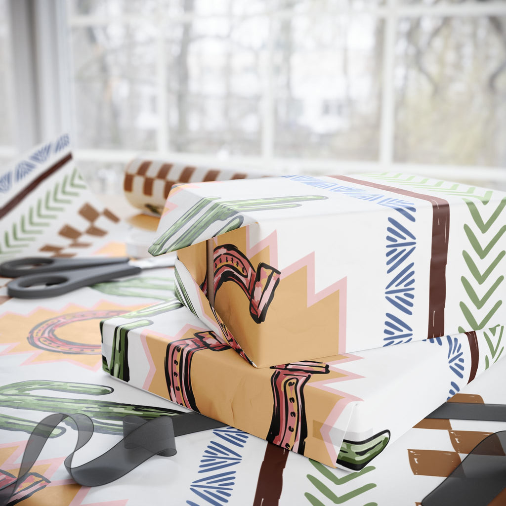 Western Holiday Wrapping Paper