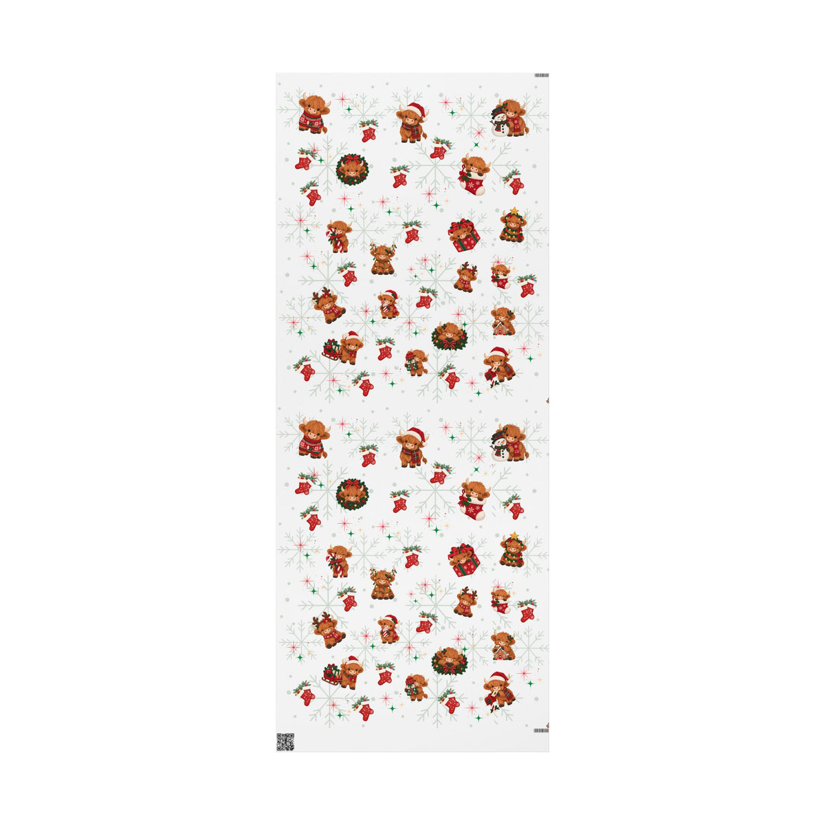 Highland Cow Christmas Wrapping Paper