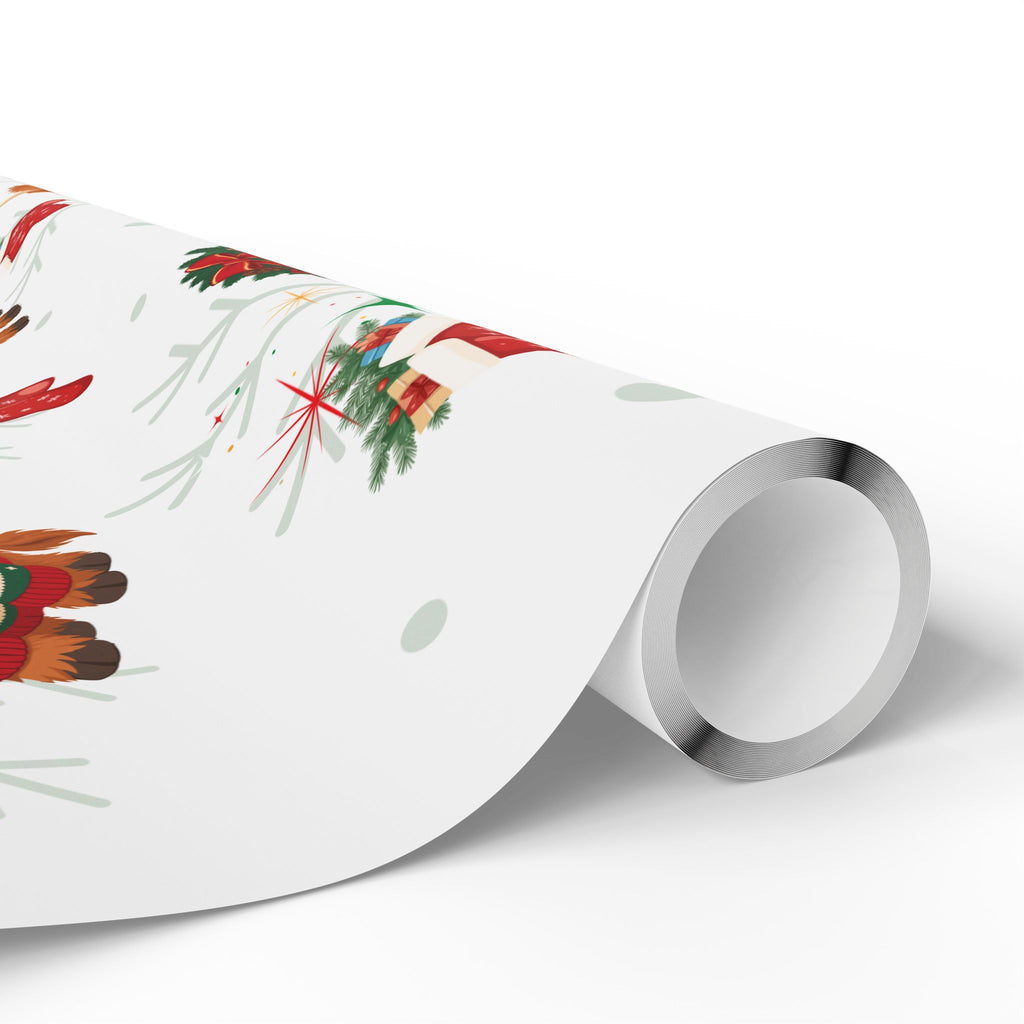 Highland Cow Christmas Wrapping Paper