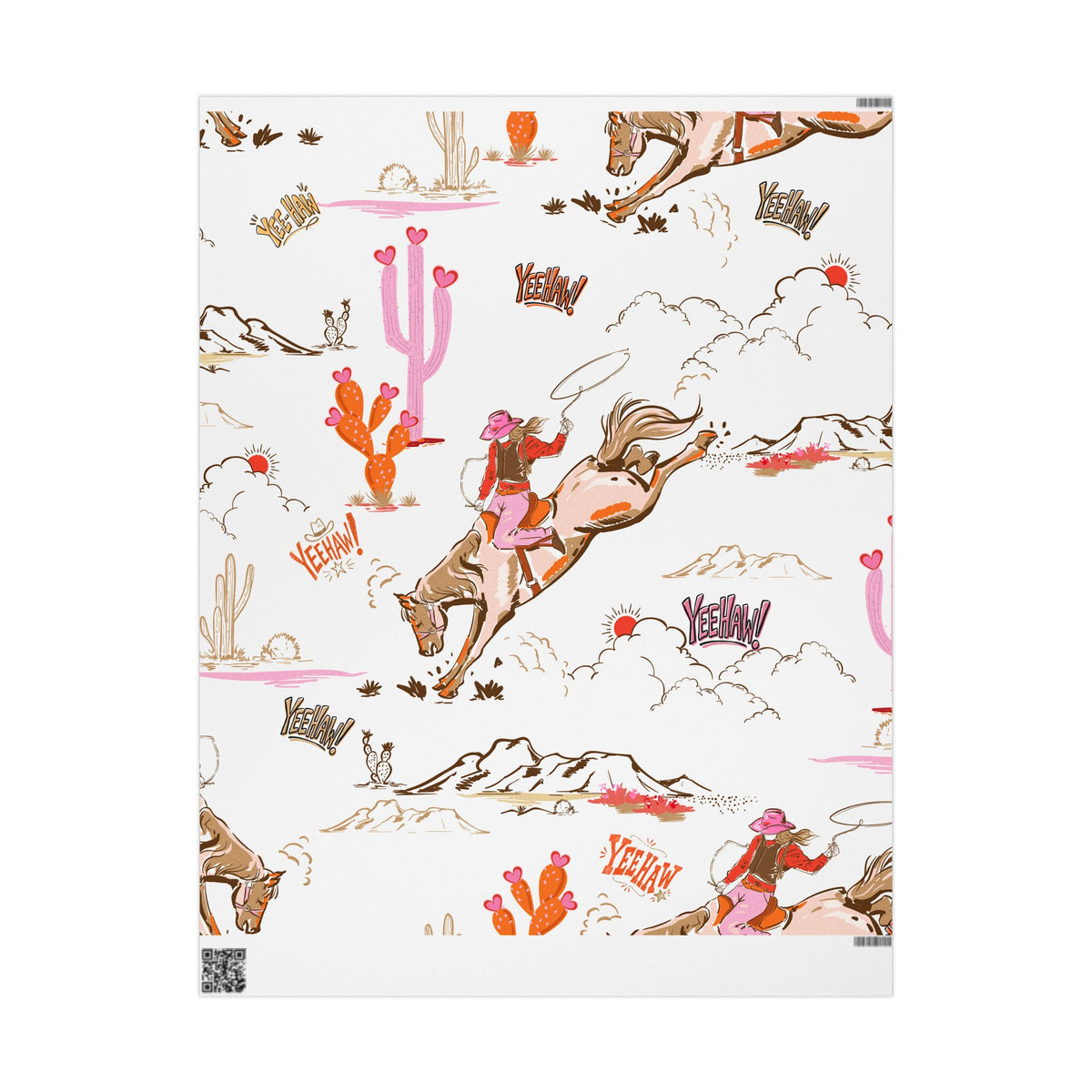 Yee-Haw, Cowgirl! Western Wrapping Paper