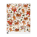 Cowboy Santa & Gingerbread Gang Christmas Wrapping Paper