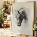 Horse Pencil Drawing – Western Equine Wall Art