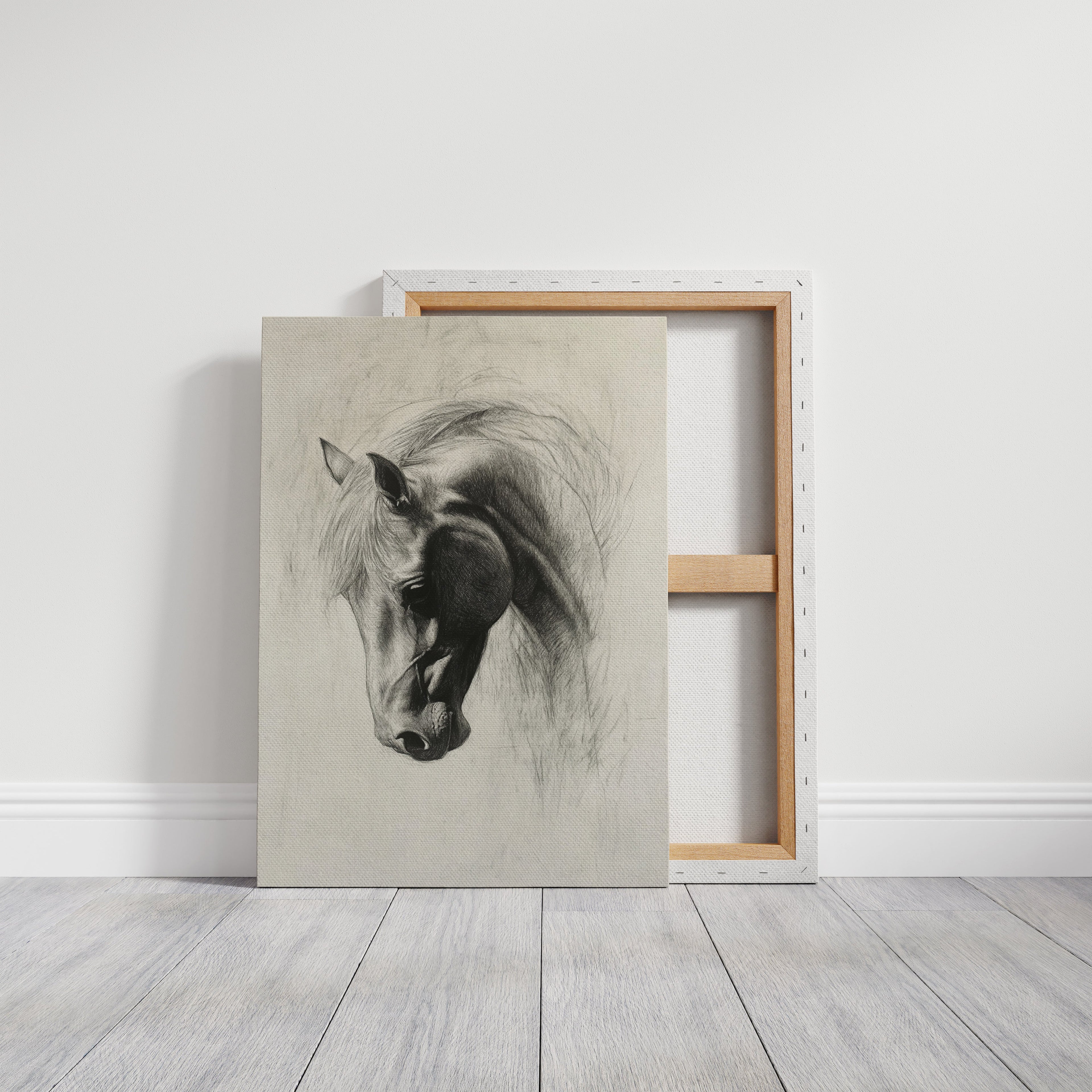 Horse Pencil Drawing – Western Equine Wall Art