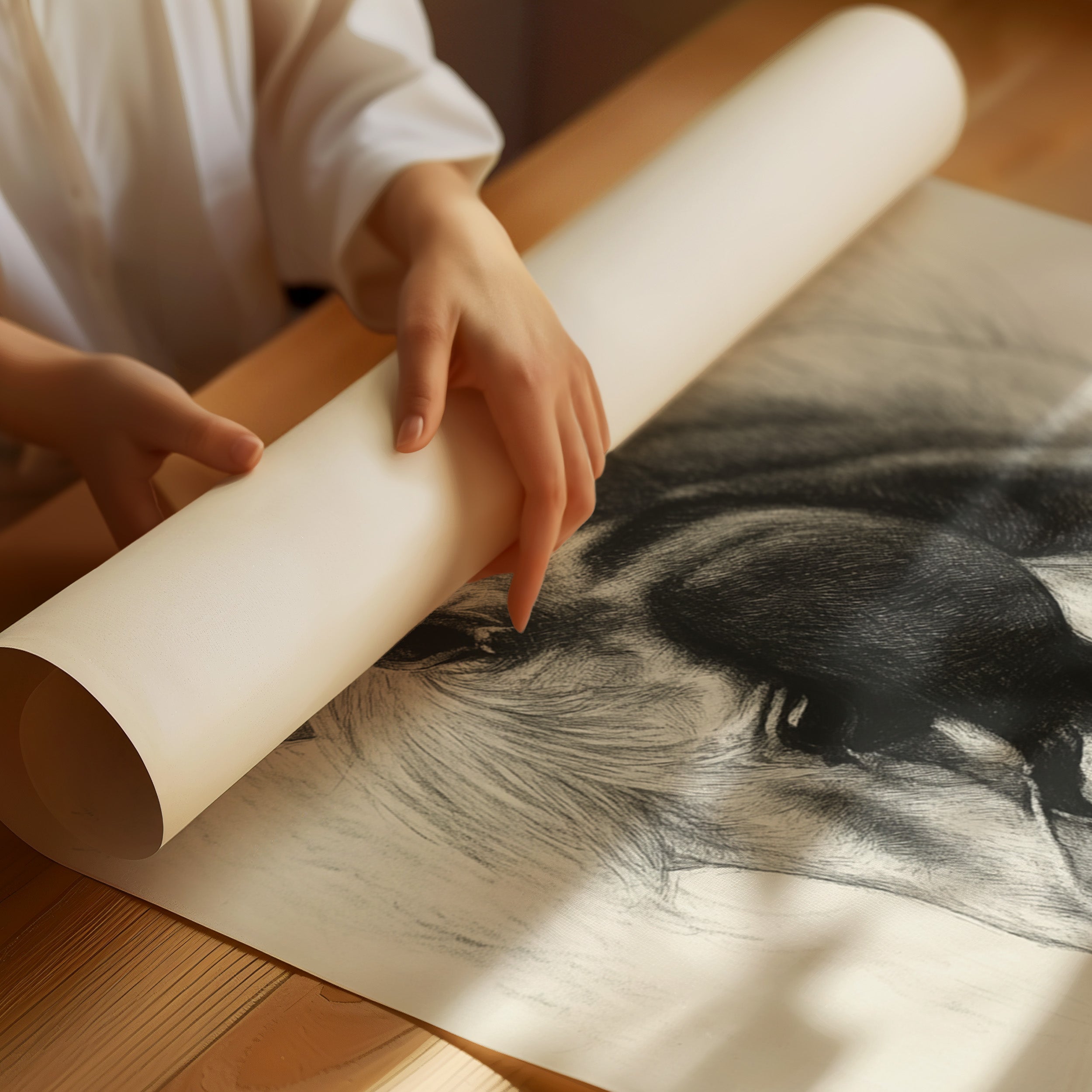 Horse Pencil Drawing – Western Equine Wall Art