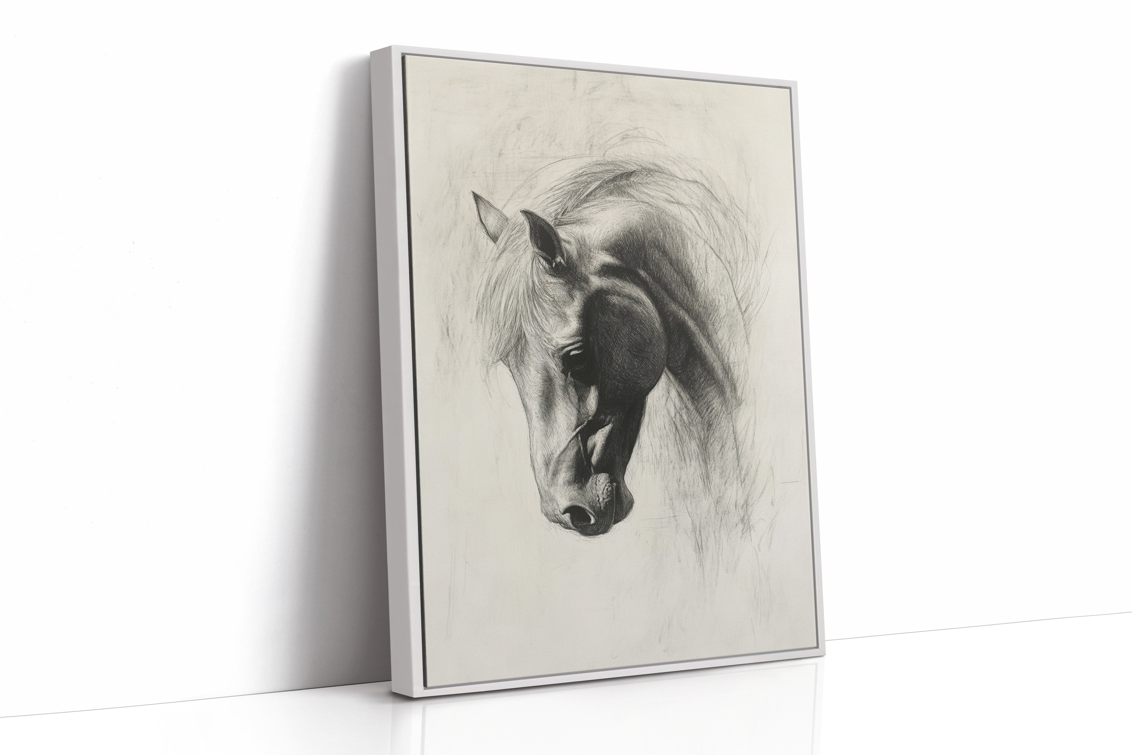Horse Pencil Drawing – Western Equine Wall Art
