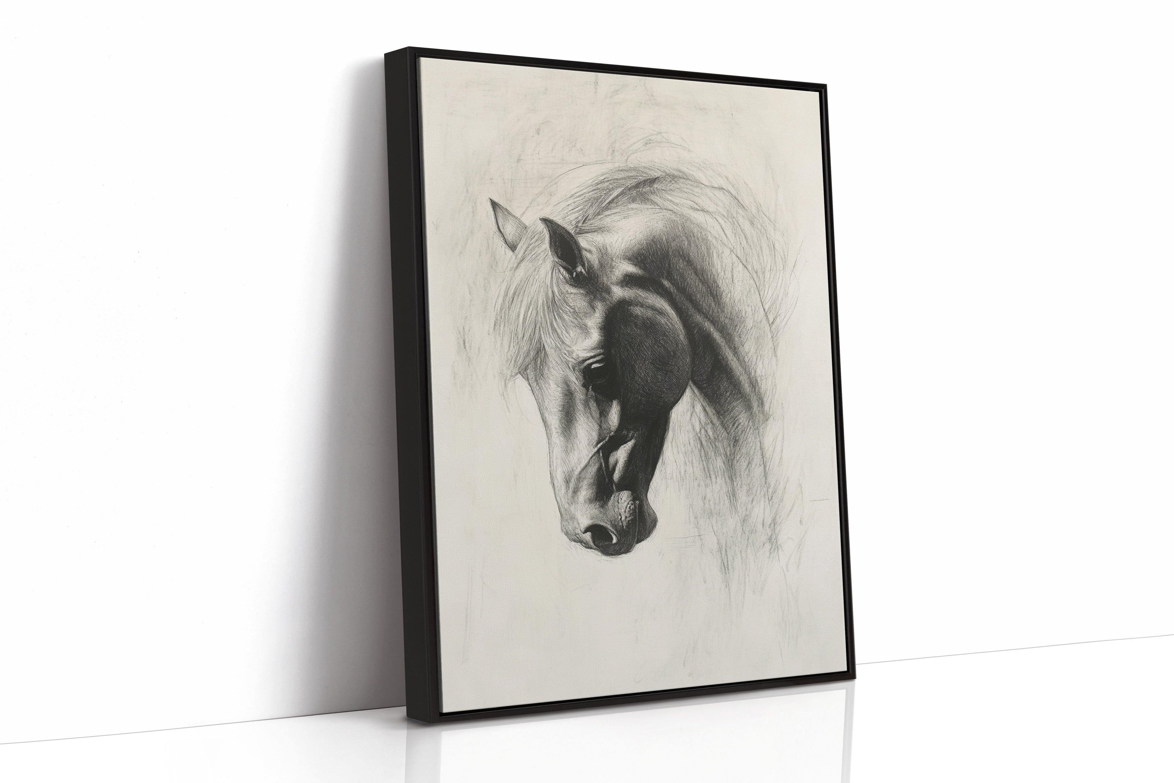 Horse Pencil Drawing – Western Equine Wall Art