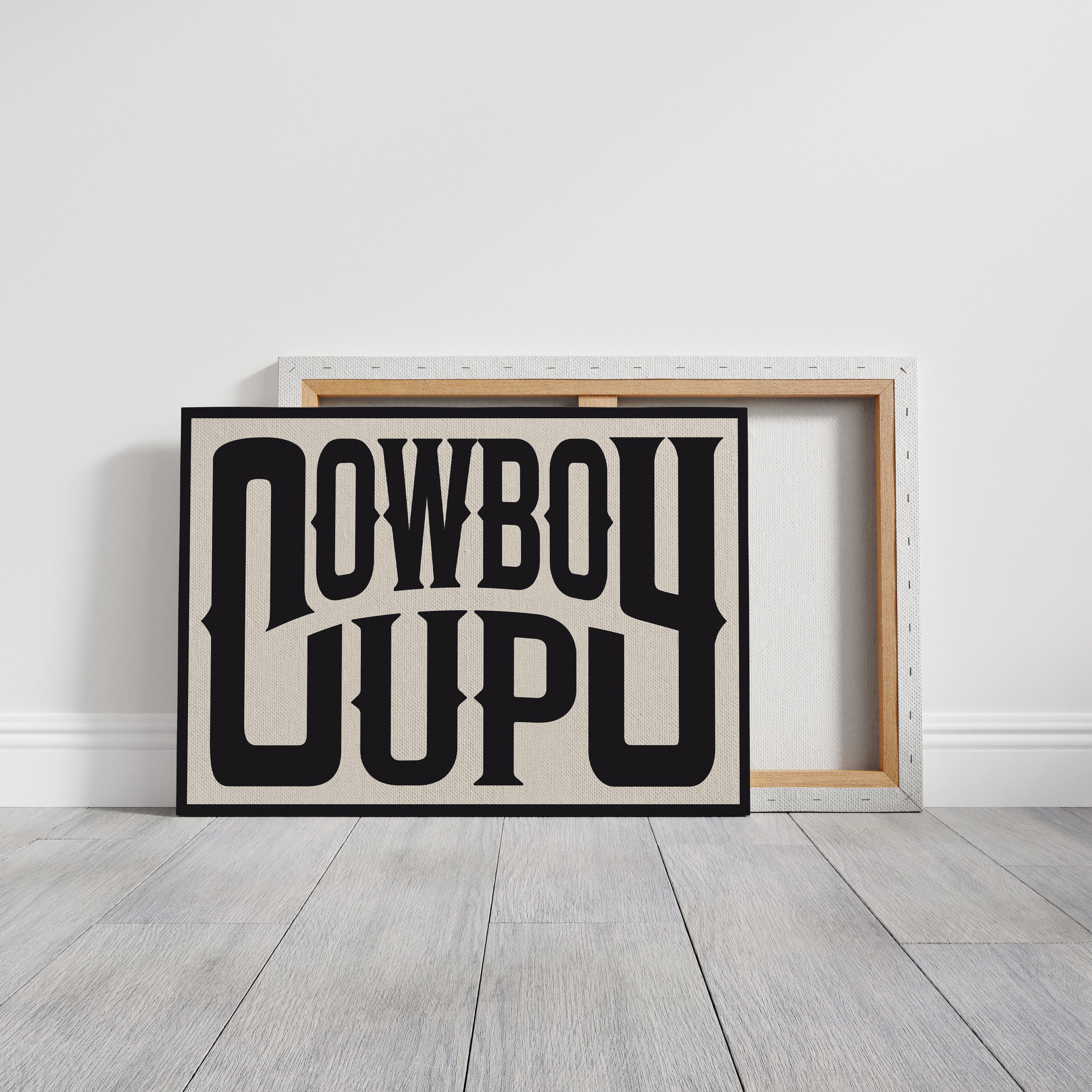 Cowboy Up Western Print in Black Ink