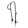Heavy Oiled Rope Tooling Floral Double Buckle Single Ear Headstall