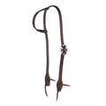 Heavy Oiled Rope Tooling Oval Silver Single Ear Headstall
