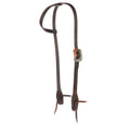 Heavy Oiled Rope Tooling Silver Scroll Single Ear Headstall