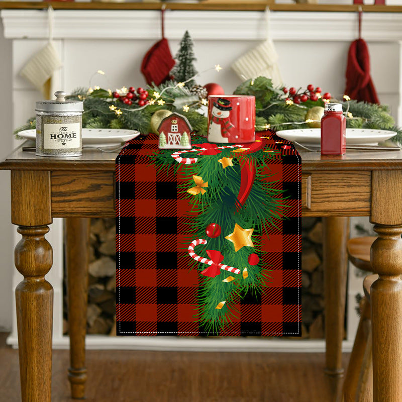 Christmas Candy Cane Table Runner