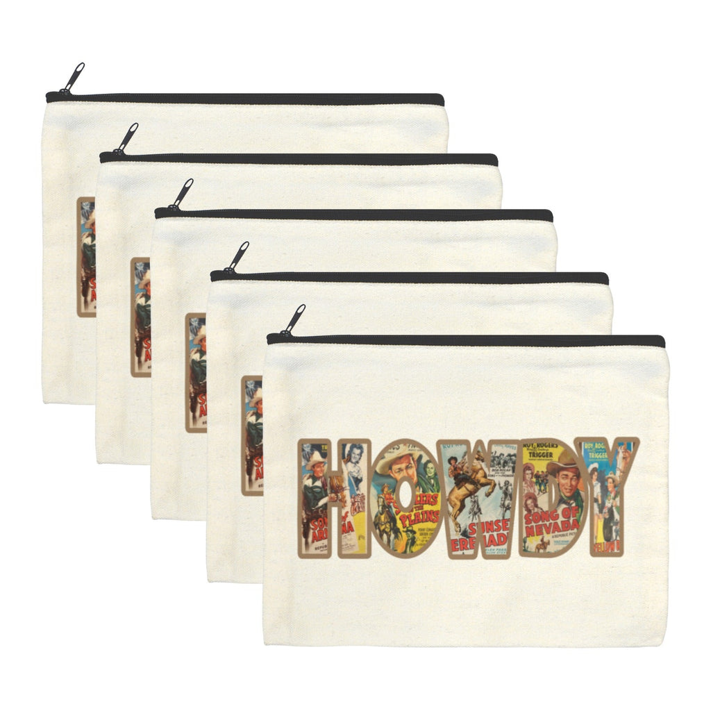 Baha Ranch Vintage Howdy Cosmetic Bag Pack of 5