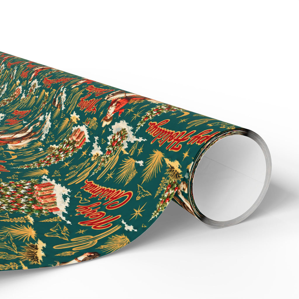 Cowboy Santa Western Christmas Wrapping Paper