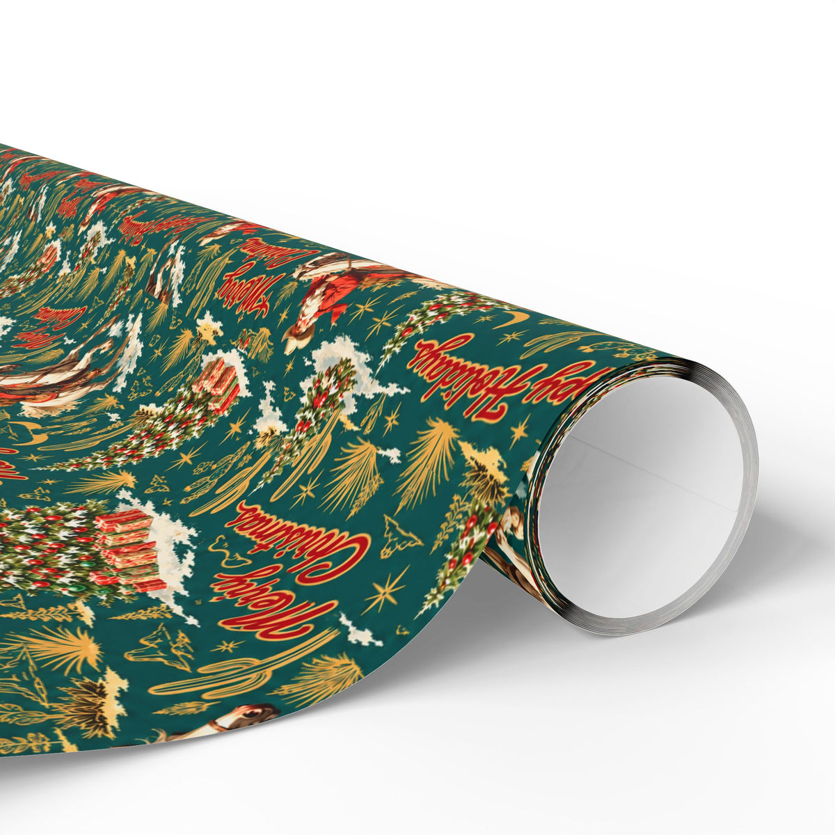 Cowboy Santa Western Christmas Wrapping Paper