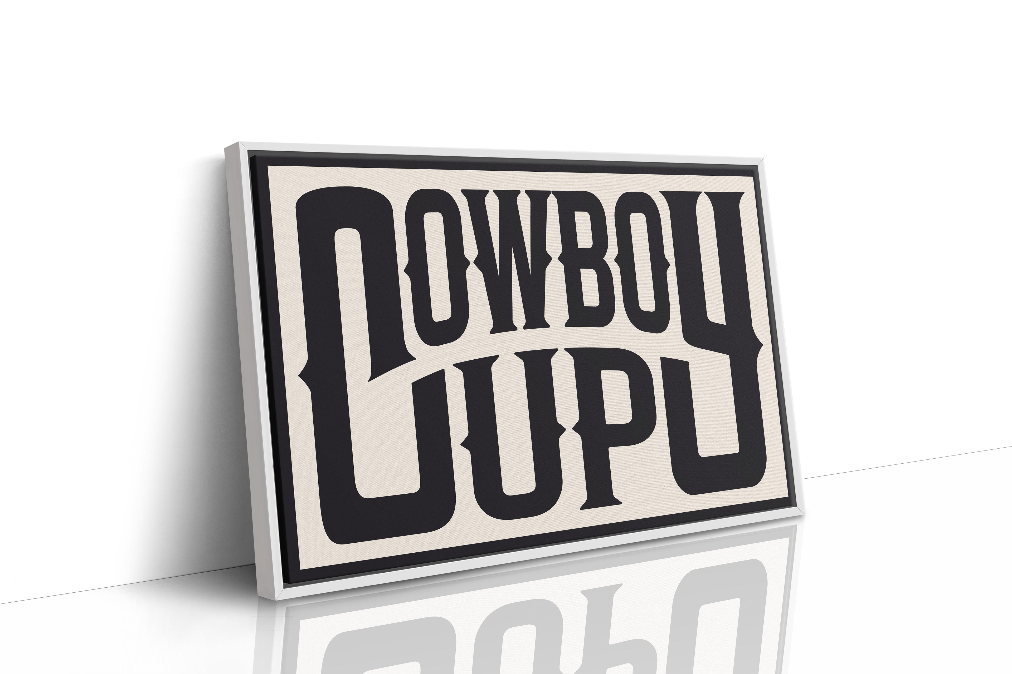 Cowboy Up Western Print in Black Ink