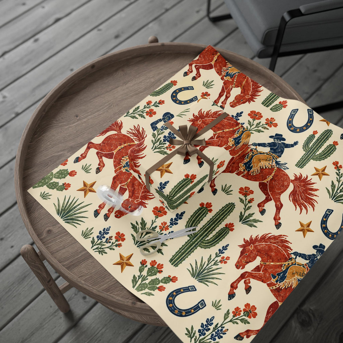 Desert Bronc Rodeo Wrapping Paper