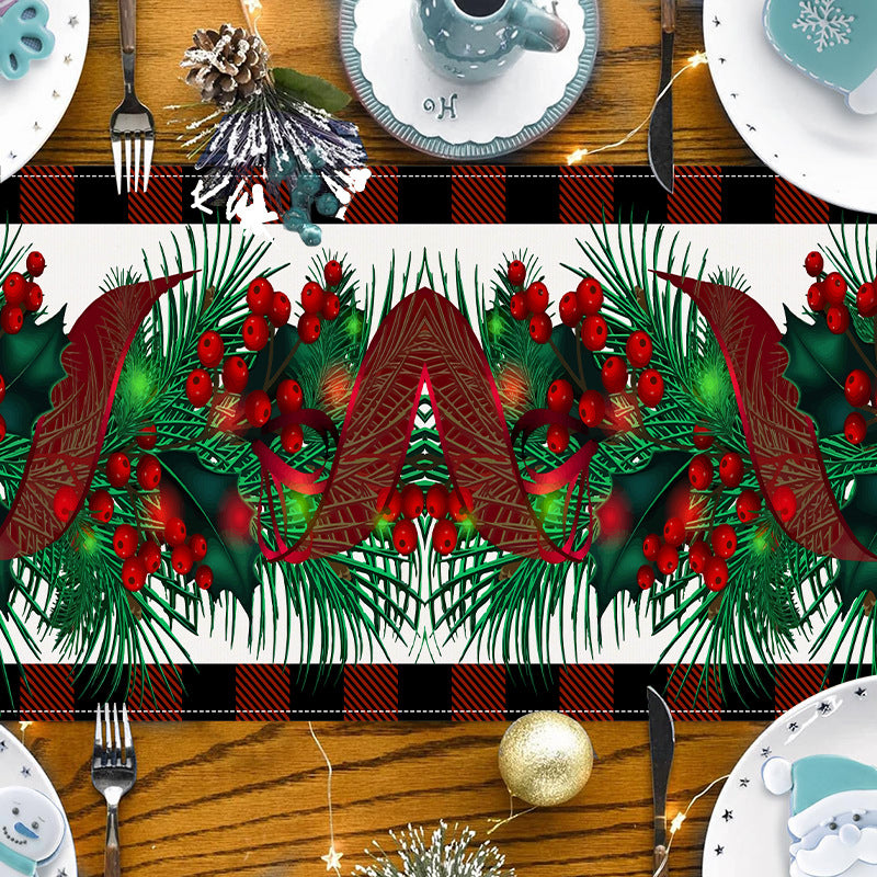 Red and Black Checkered Table Runner