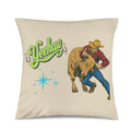 Baha Ranch The Last Roundup Steer Wrestler Velvety Soft Throw Pillow Cover