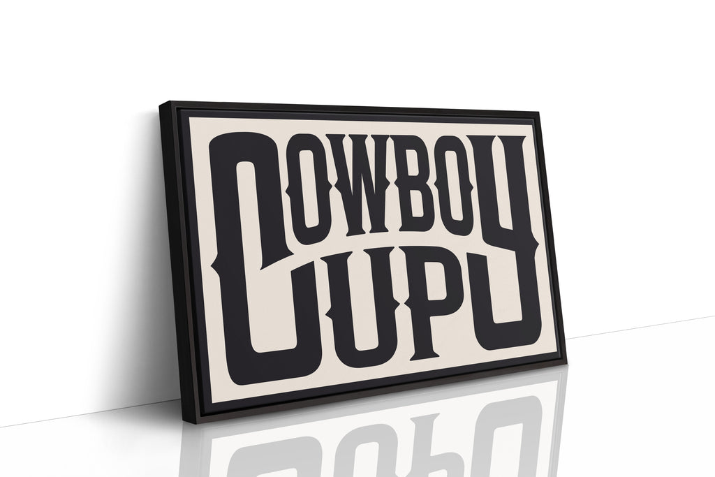 Cowboy Up Western Print in Black Ink