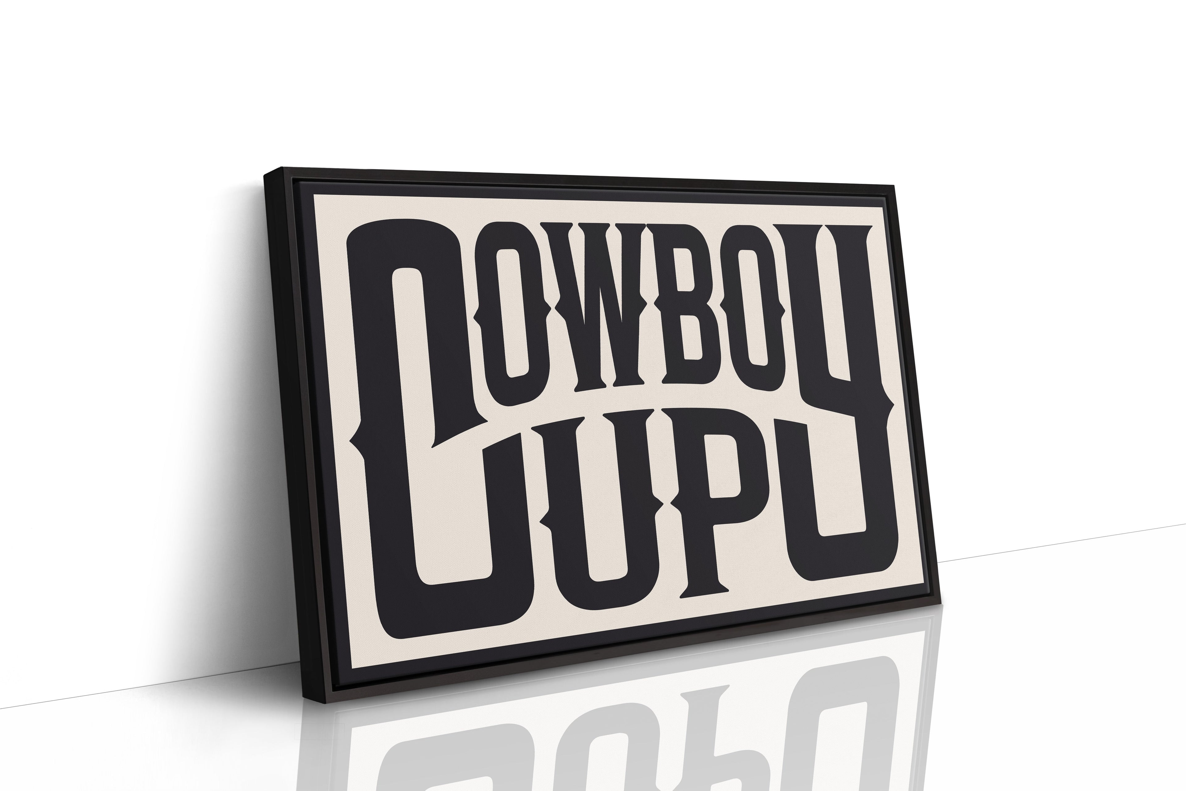 Cowboy Up Western Print in Black Ink