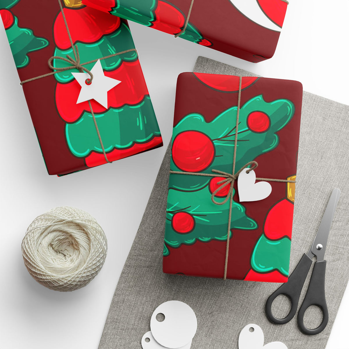 Candy Canes & Highland Cheer Christmas Wrapping Paper