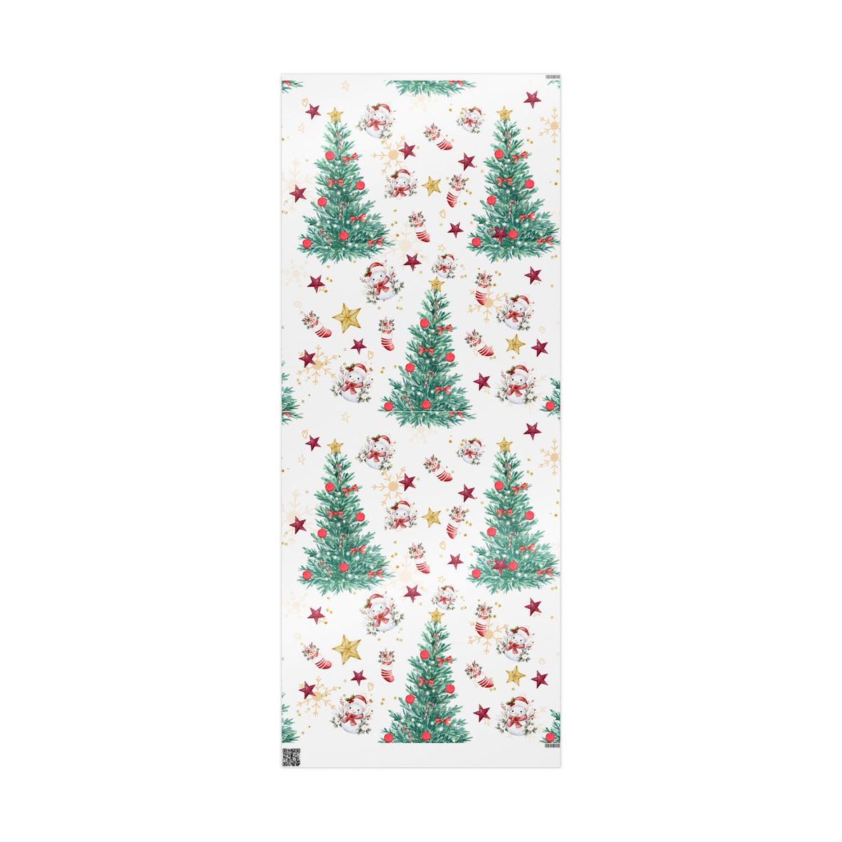 Snowmen & Evergreen Wishes Christmas Wrapping Paper