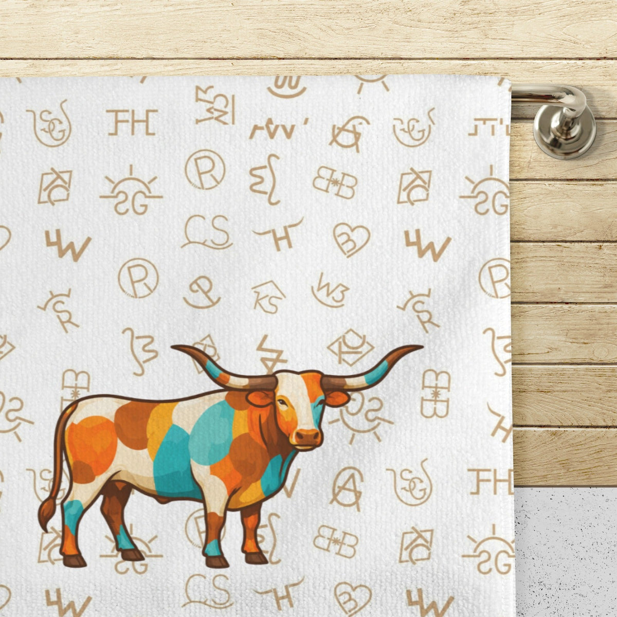 Baha Ranch Set of 4 Minimalistic Cowboy Western Cattle Brands