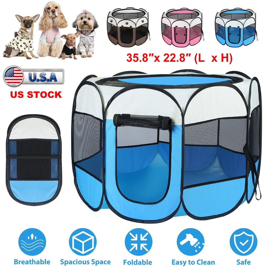 Portable Foldable Pet Tent Exercise Pen