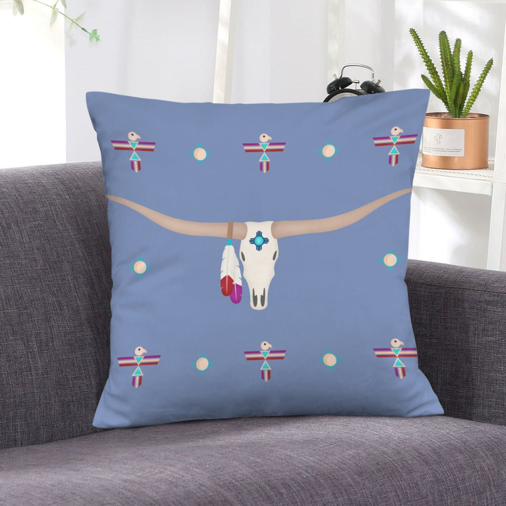 Baha Ranch Velvety Soft Southwest Longhorn Zia Pillow Cover