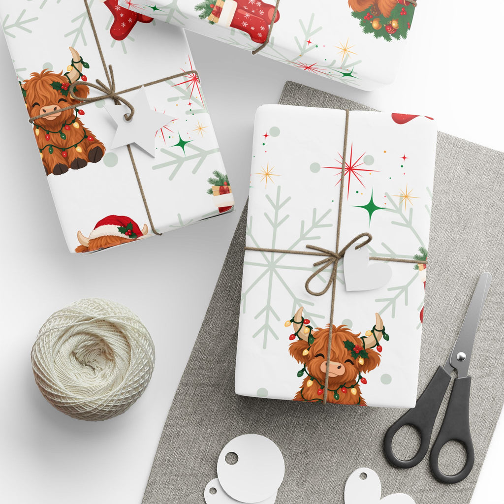 Highland Cow Christmas Wrapping Paper