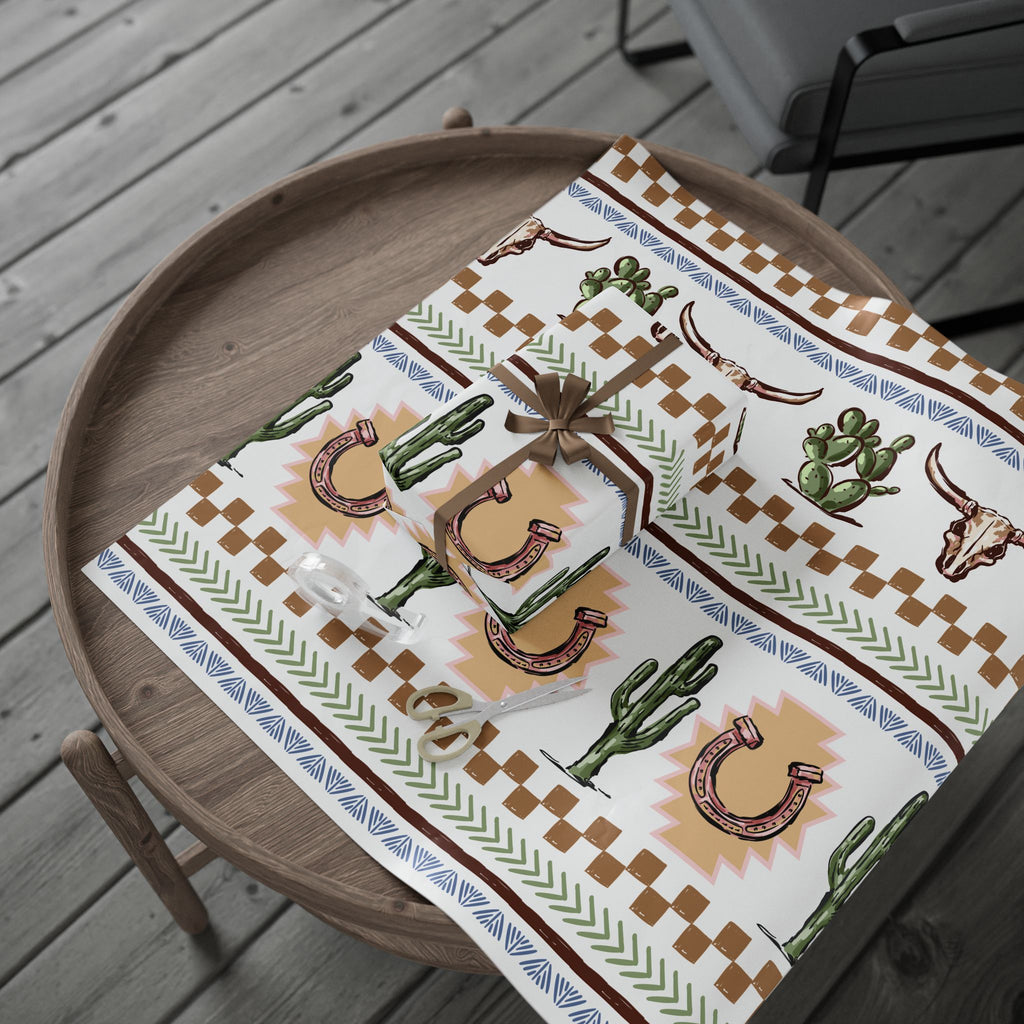 Western Holiday Wrapping Paper
