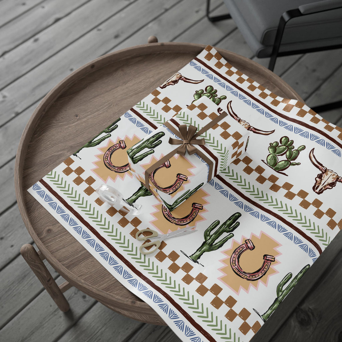 Western Holiday Wrapping Paper