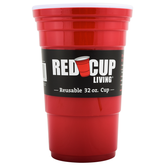 32oz Reusable Cup For Parties | Strong, Unbreakable, Leakproof tumbler | Durable ABS plastic, BPA Free | Perfect for parties, camping & Outdoors