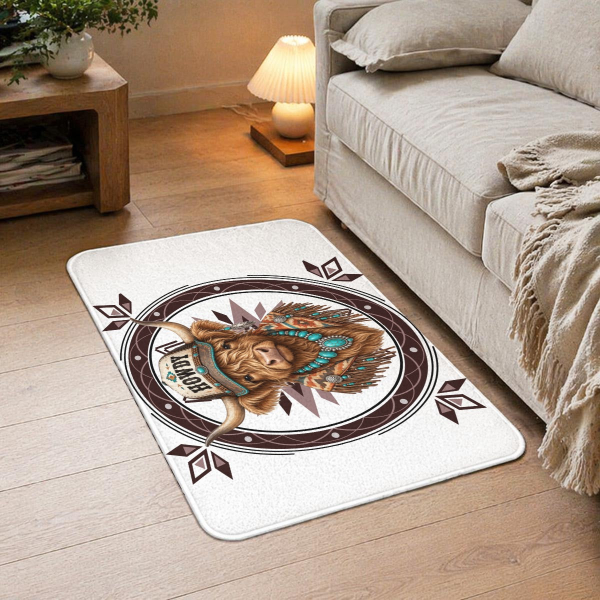 Highland Cow Western Mat