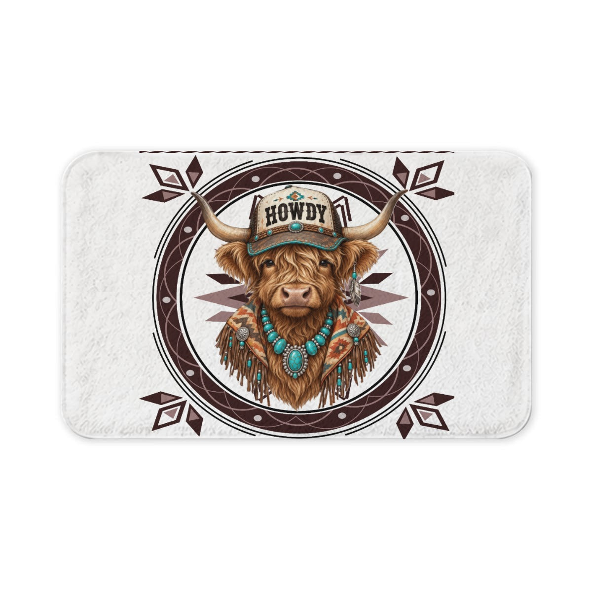 Highland Cow Western Mat