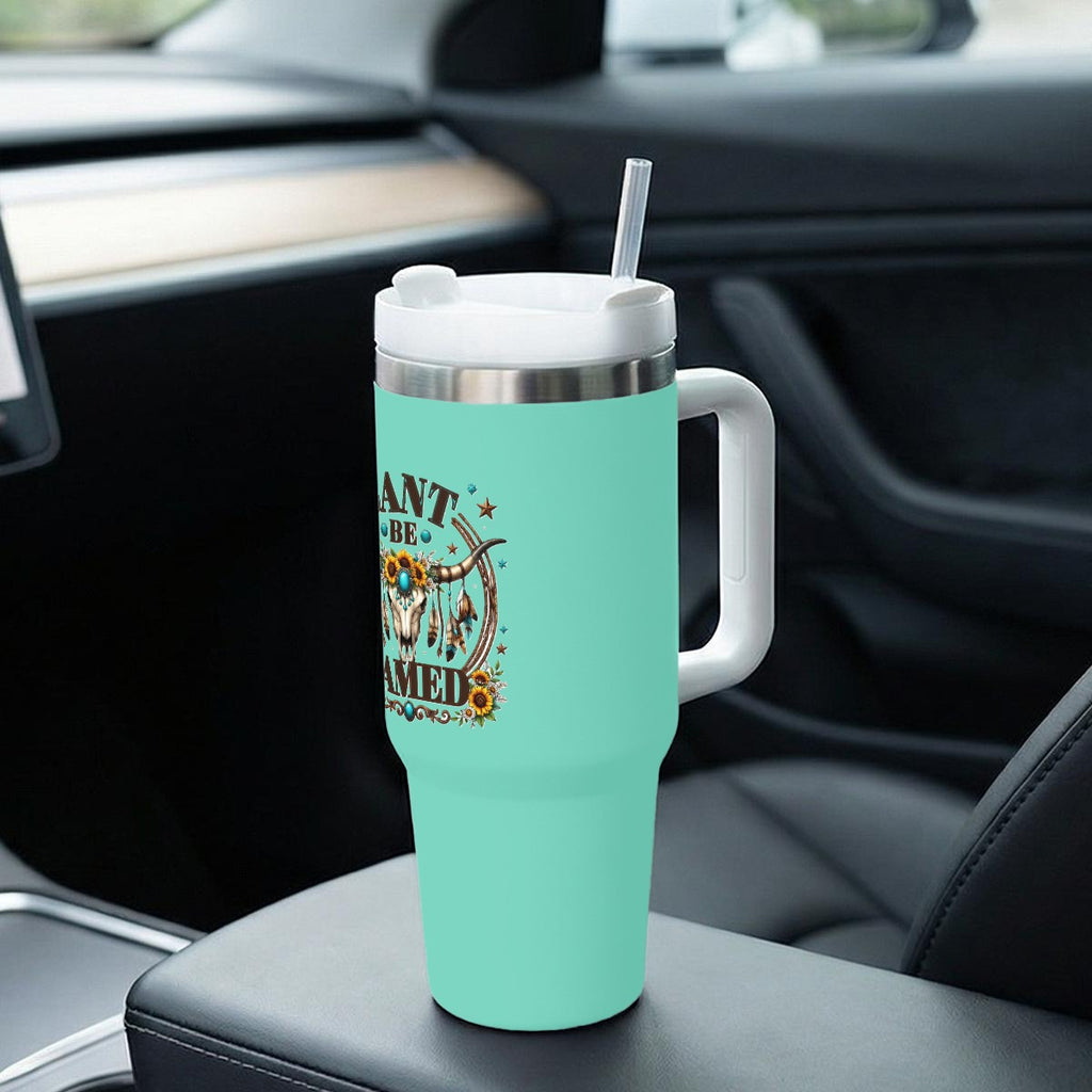 Can't Be Tamed – 40 oz Western Turquoise Tumbler