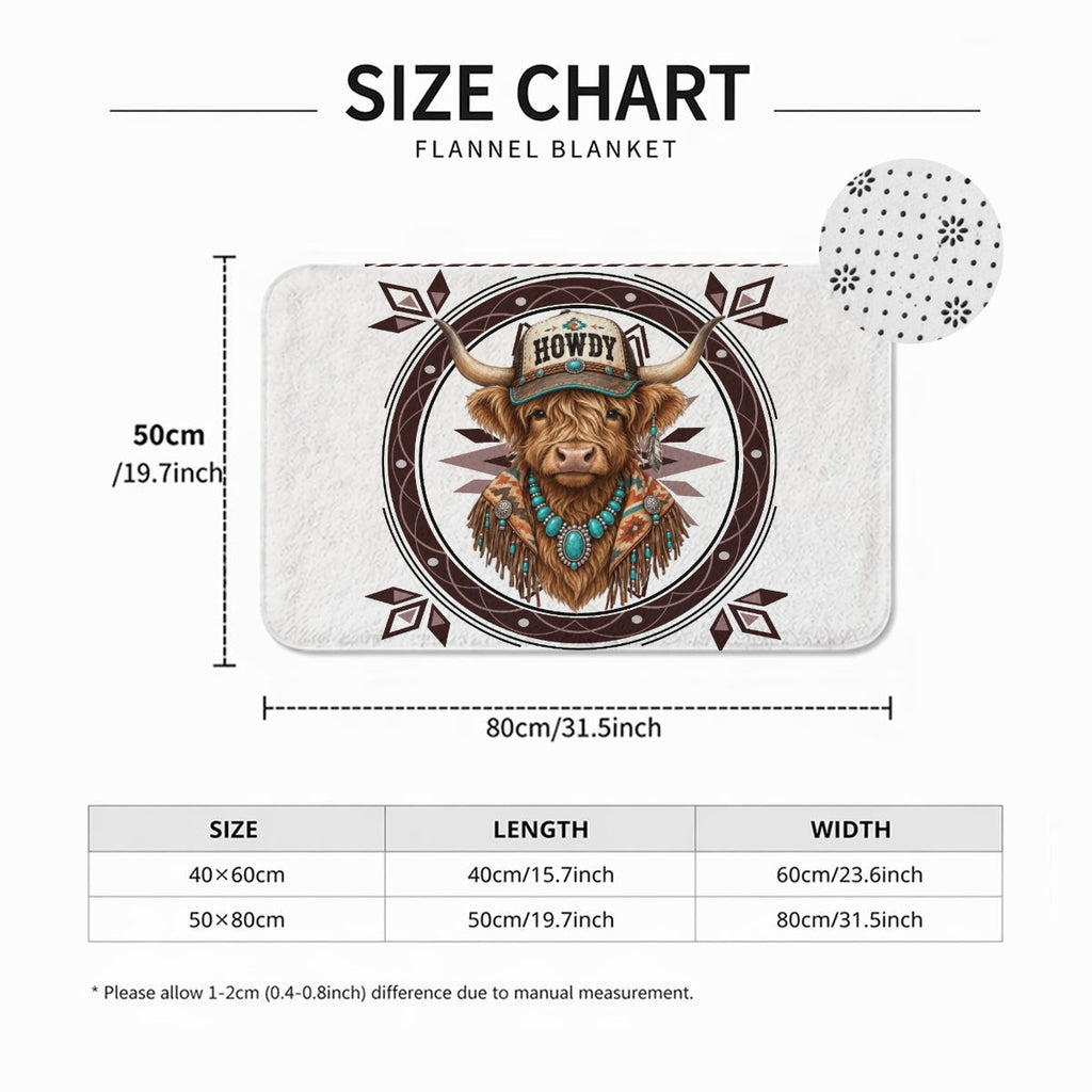 Highland Cow Western Mat
