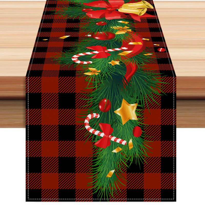 Christmas Candy Cane Table Runner