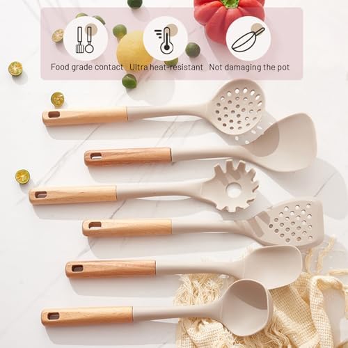 Silicone Cooking Utensils Set 8 Piece with Holder