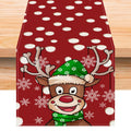 Christmas Cartoon Reindeer Table Runner