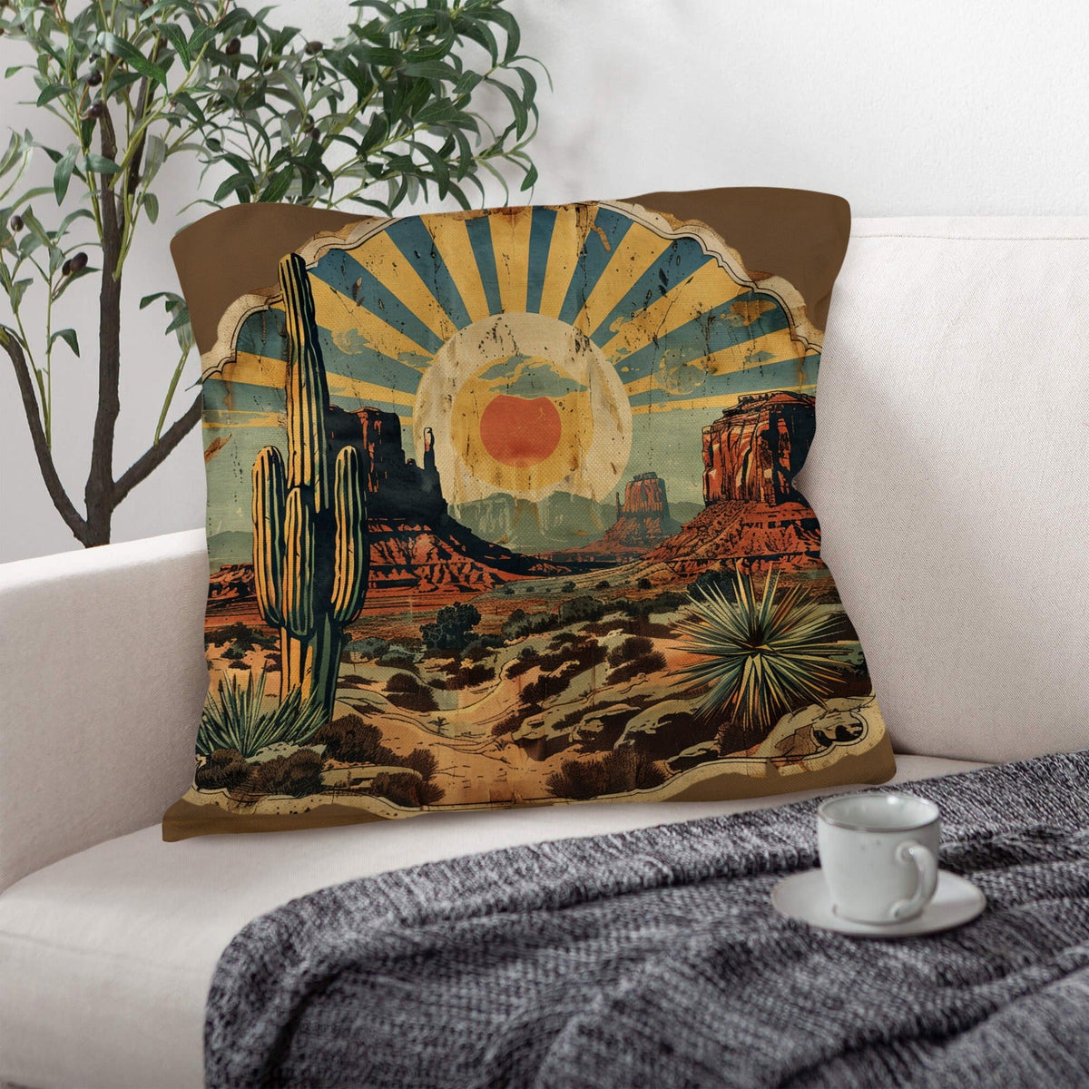 Baha Ranch Southwestern Desert Pillow Case