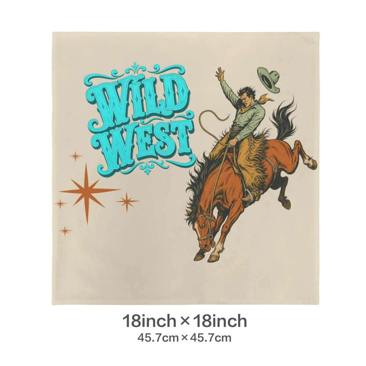 The Last Roundup Wild West Throw Pillow Cover