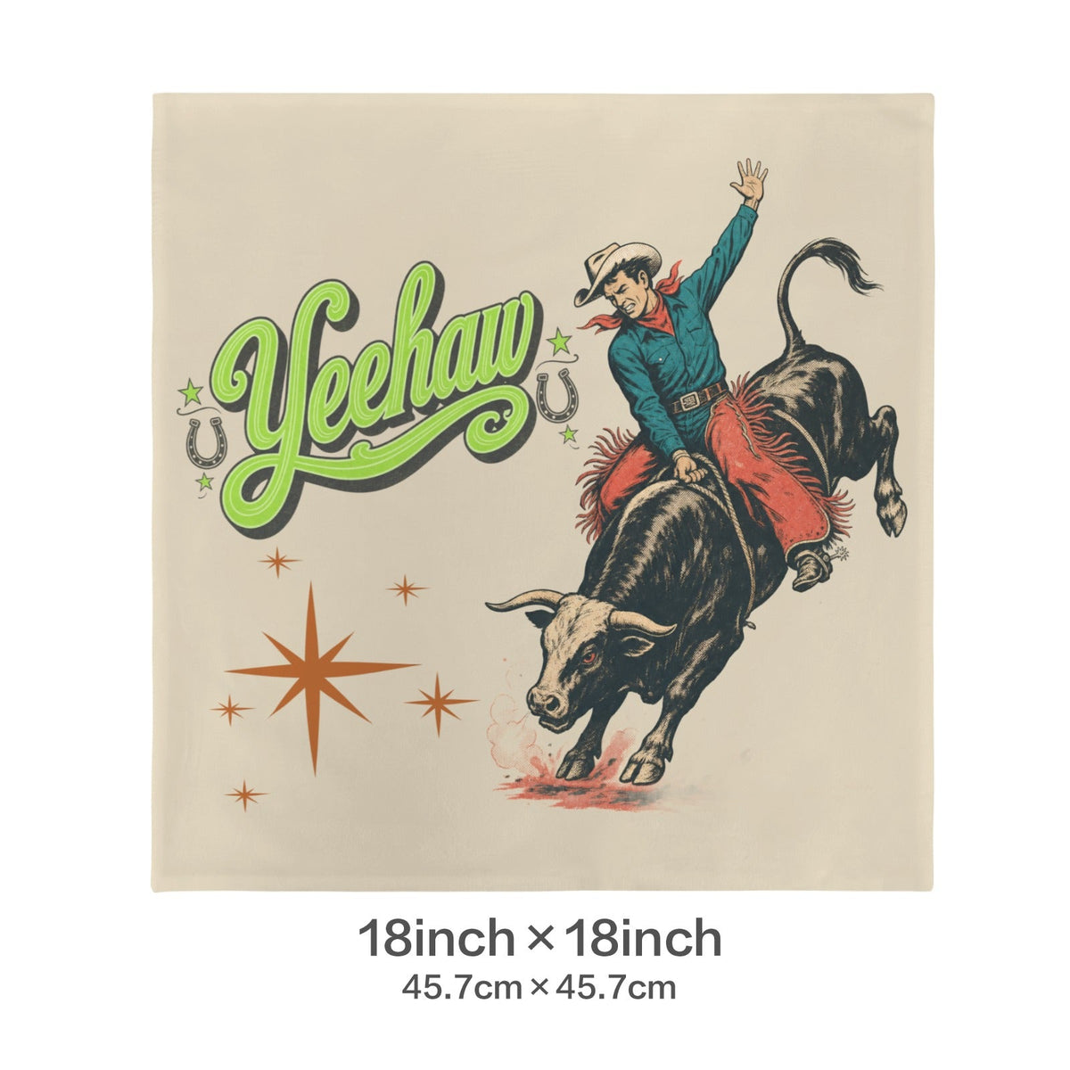 Baha Ranch The Last Roundup Yeehaw Throw Pillow Cover