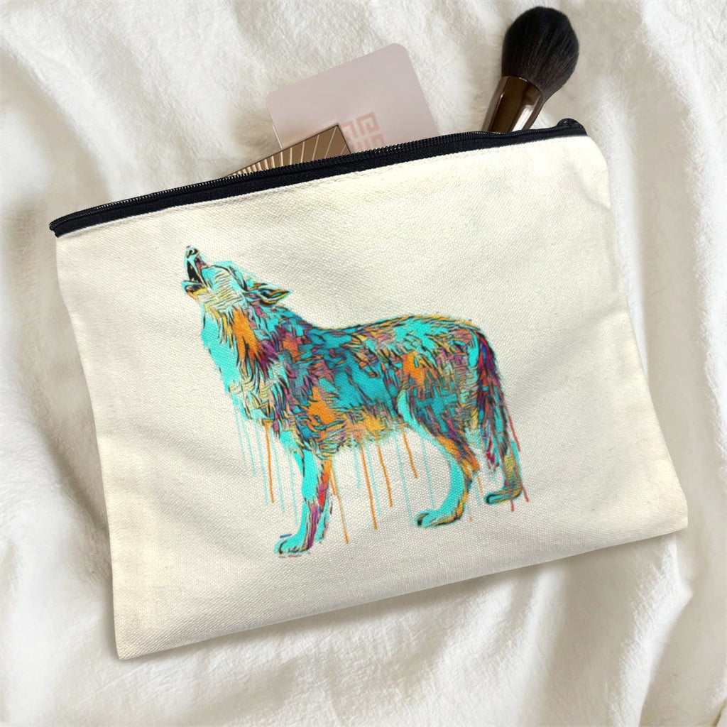 Baha Ranch Watercolor Wolf Cosmetic Bag Pack of 5