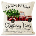 Christmas tree print pillow cover linen pillowcase