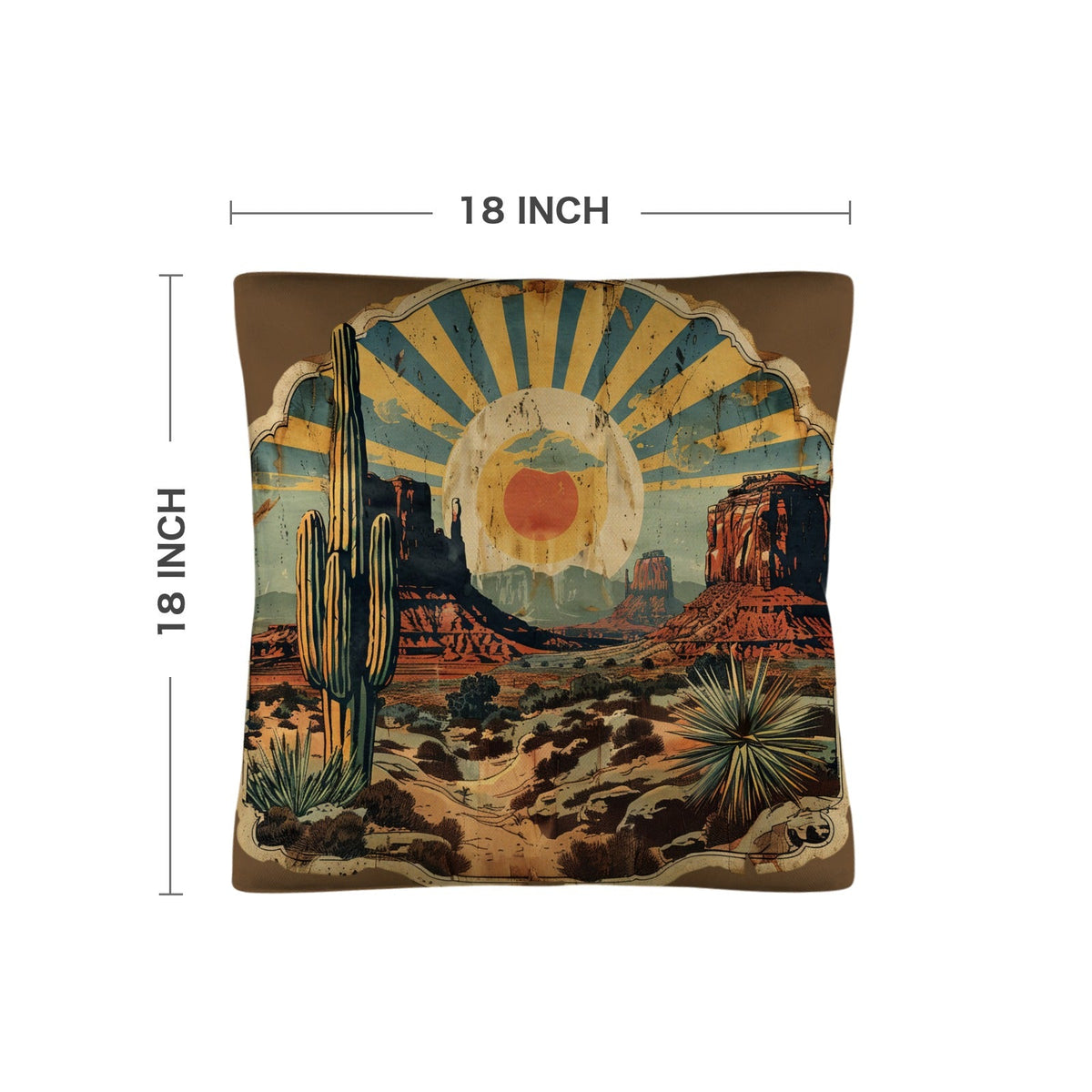 Baha Ranch Southwestern Desert Pillow Case