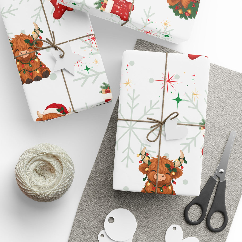 Highland Cow Christmas Wrapping Paper