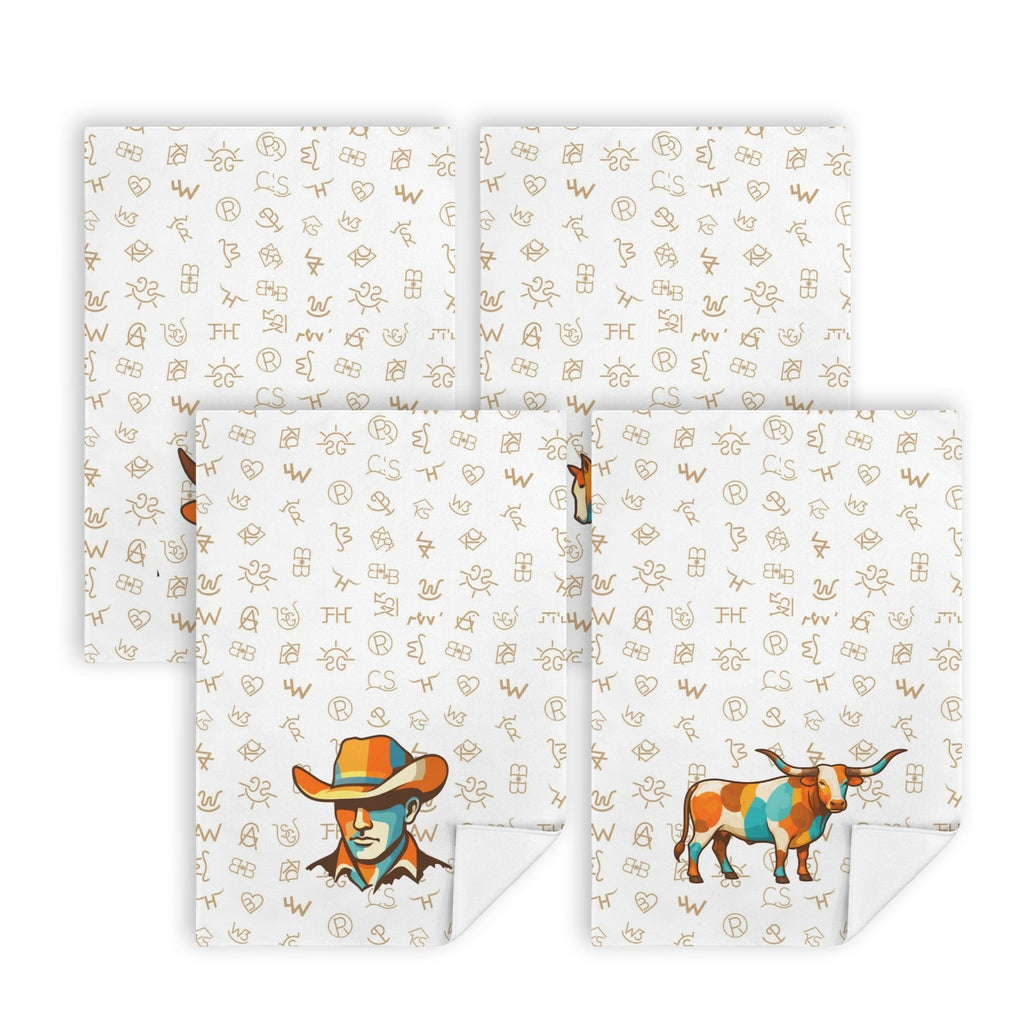 Baha Ranch Set of 4 Minimalistic Cowboy Western Cattle Brands