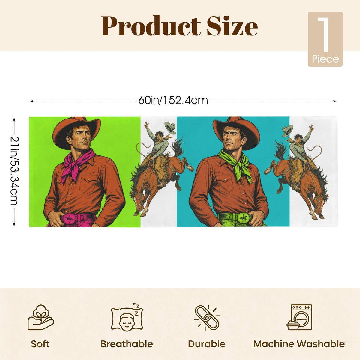 The Last Roundup Bronc Rider Body Pillow Cover